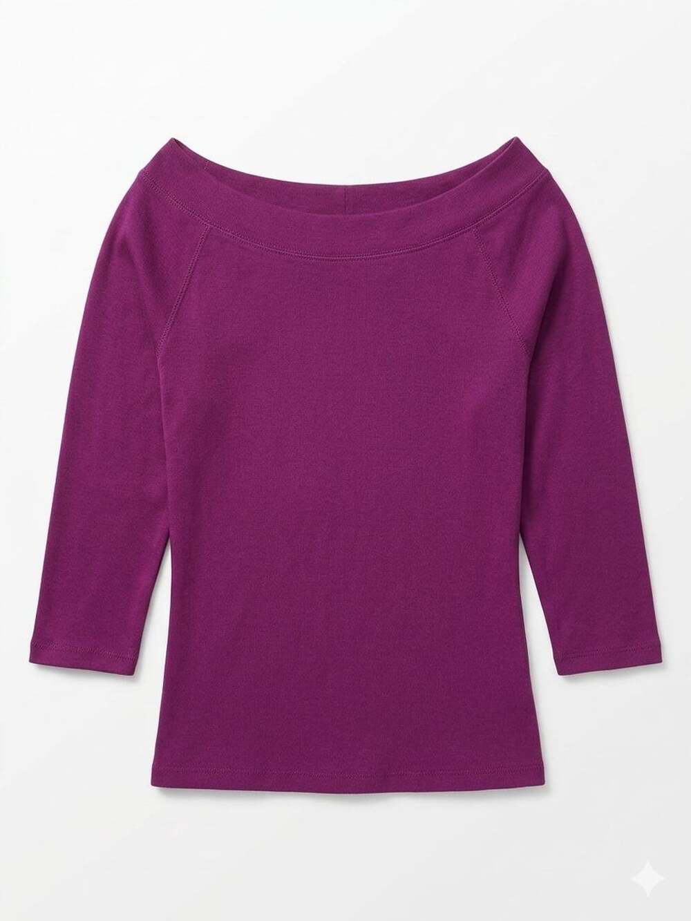 Gap Boatneck Top Size Kids M Purple 3/4 Sleeve Knit Shirt